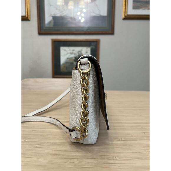 Coach Crosstown Crossbody Cream Pebble Bag Gold Chalk - Picture 10 of 14